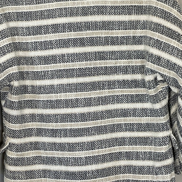 Zara Basic Coat Striped Knit Lightweight With Pockets 3/4 Sleeves Small - Picture 6 of 7